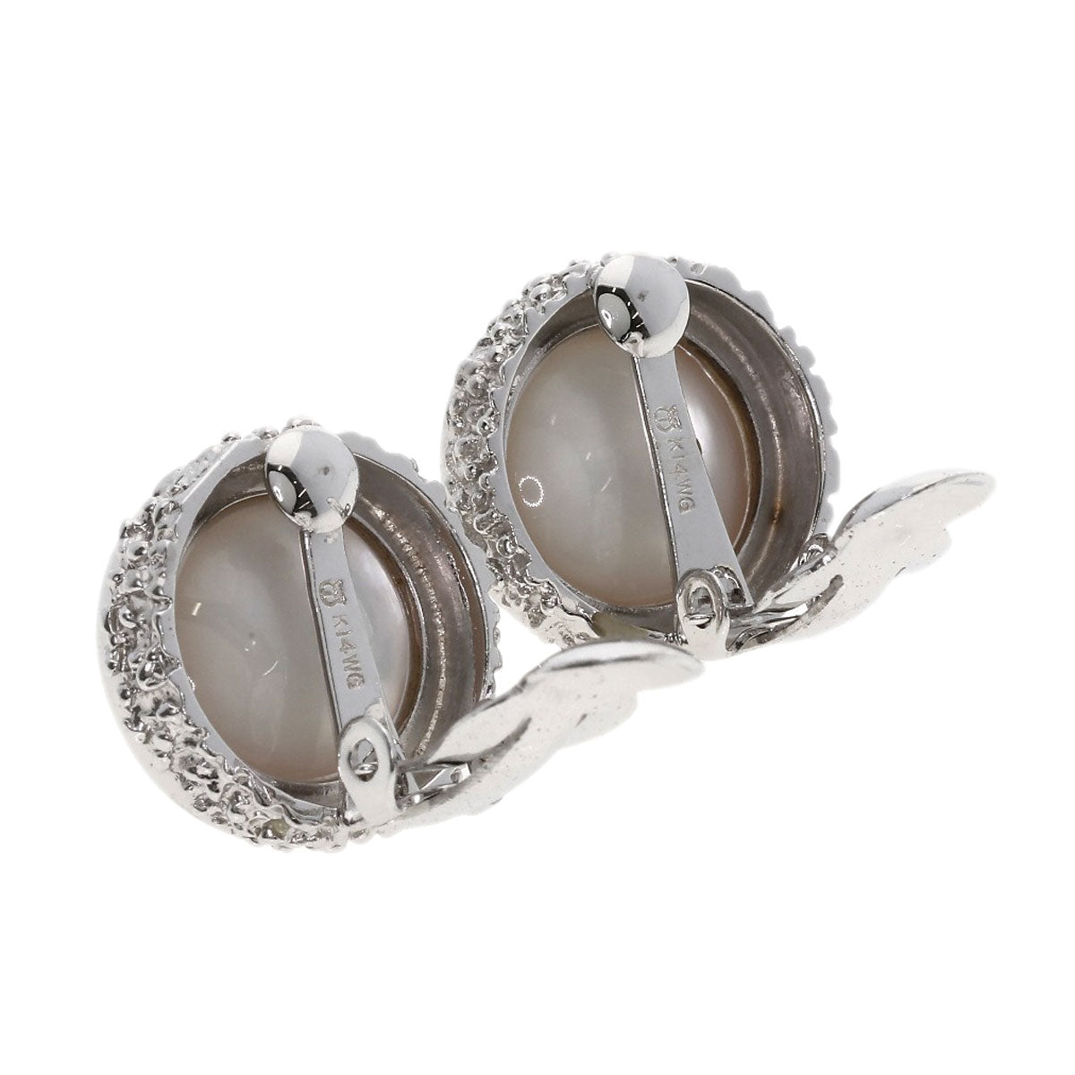 TASAKI Mabe Pearl Pearl Earring K14 White Gold Ladies [Used]