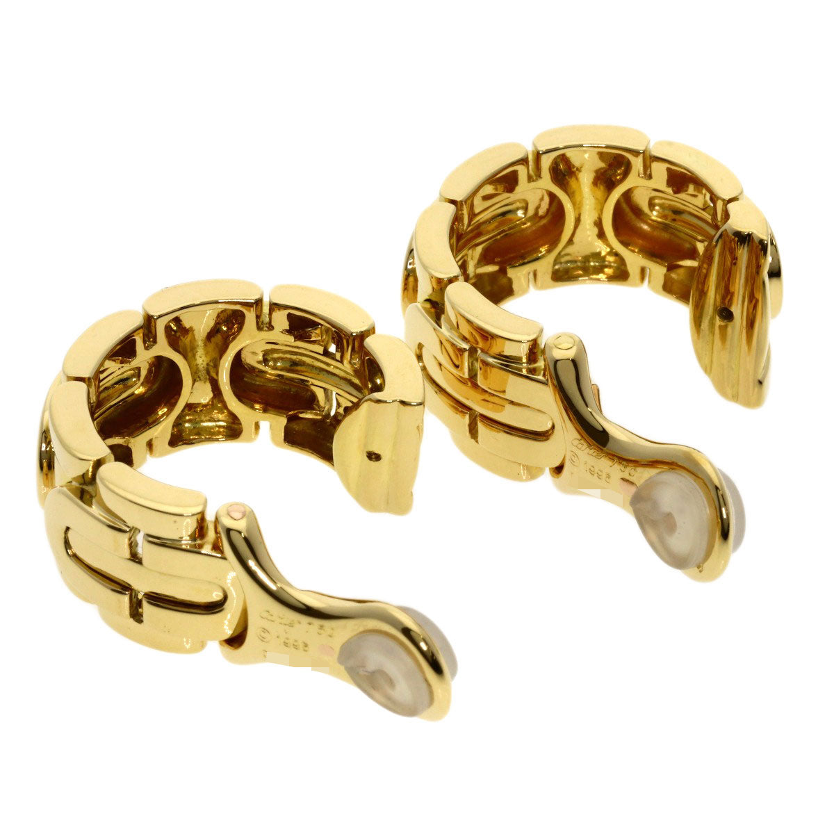 CARTIER   Earring PANTHERE Art Deco K18 Yellow Gold Ladies