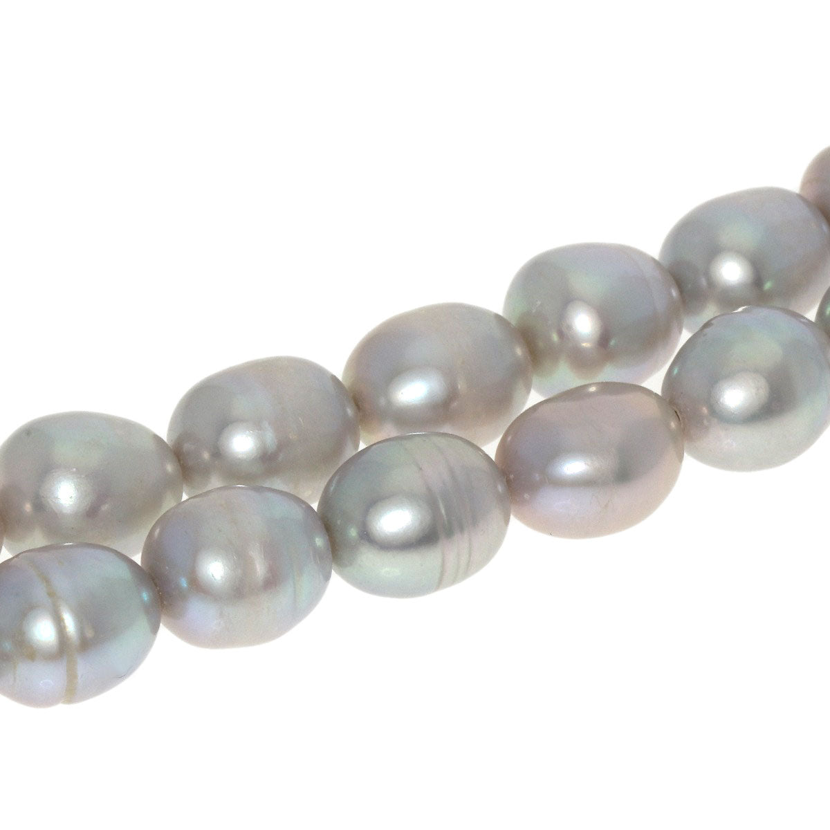 Gray pearl Pearl Necklace Metal 44.2g　Ladies