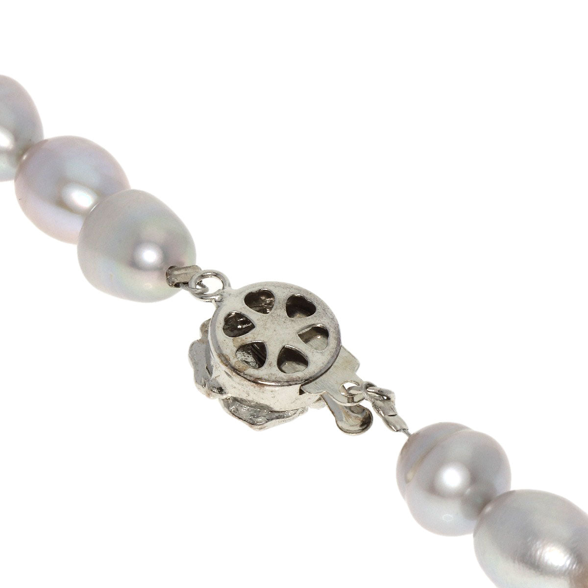 Gray pearl Pearl Necklace Metal 44.2g　Ladies