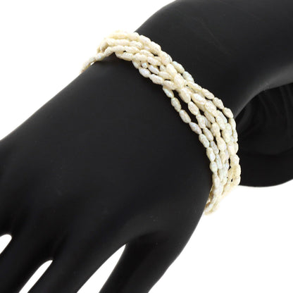Freshwater Pearl Pearl 7-row bracelet set Necklace Metal g　Ladies