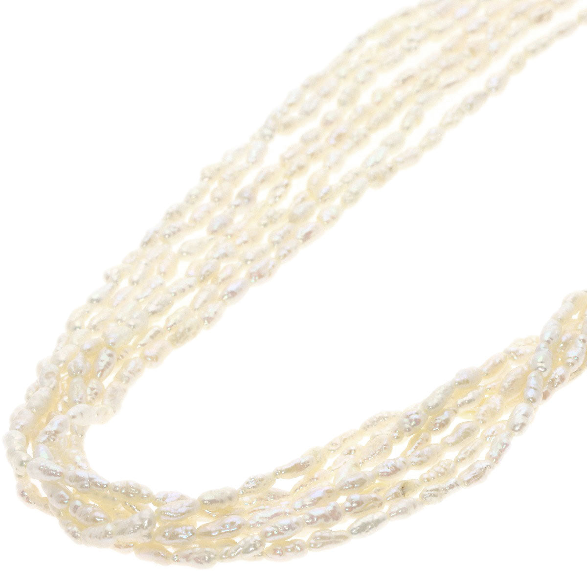 Freshwater Pearl Pearl 7-row bracelet set Necklace Metal g　Ladies