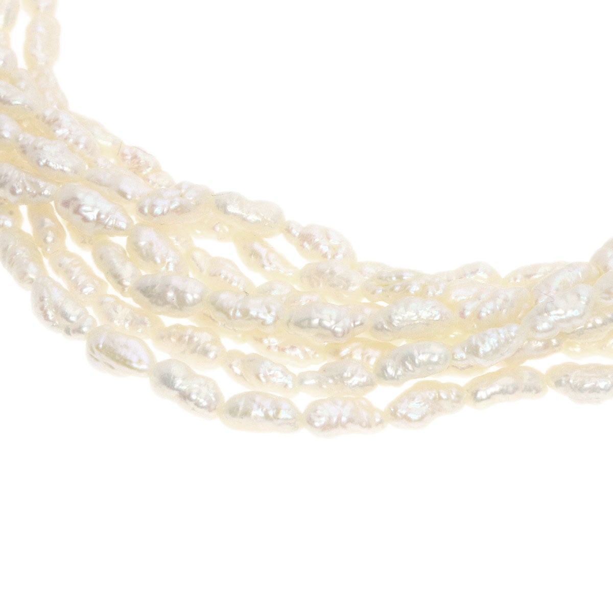 Freshwater Pearl Pearl 7-row bracelet set Necklace Metal g　Ladies