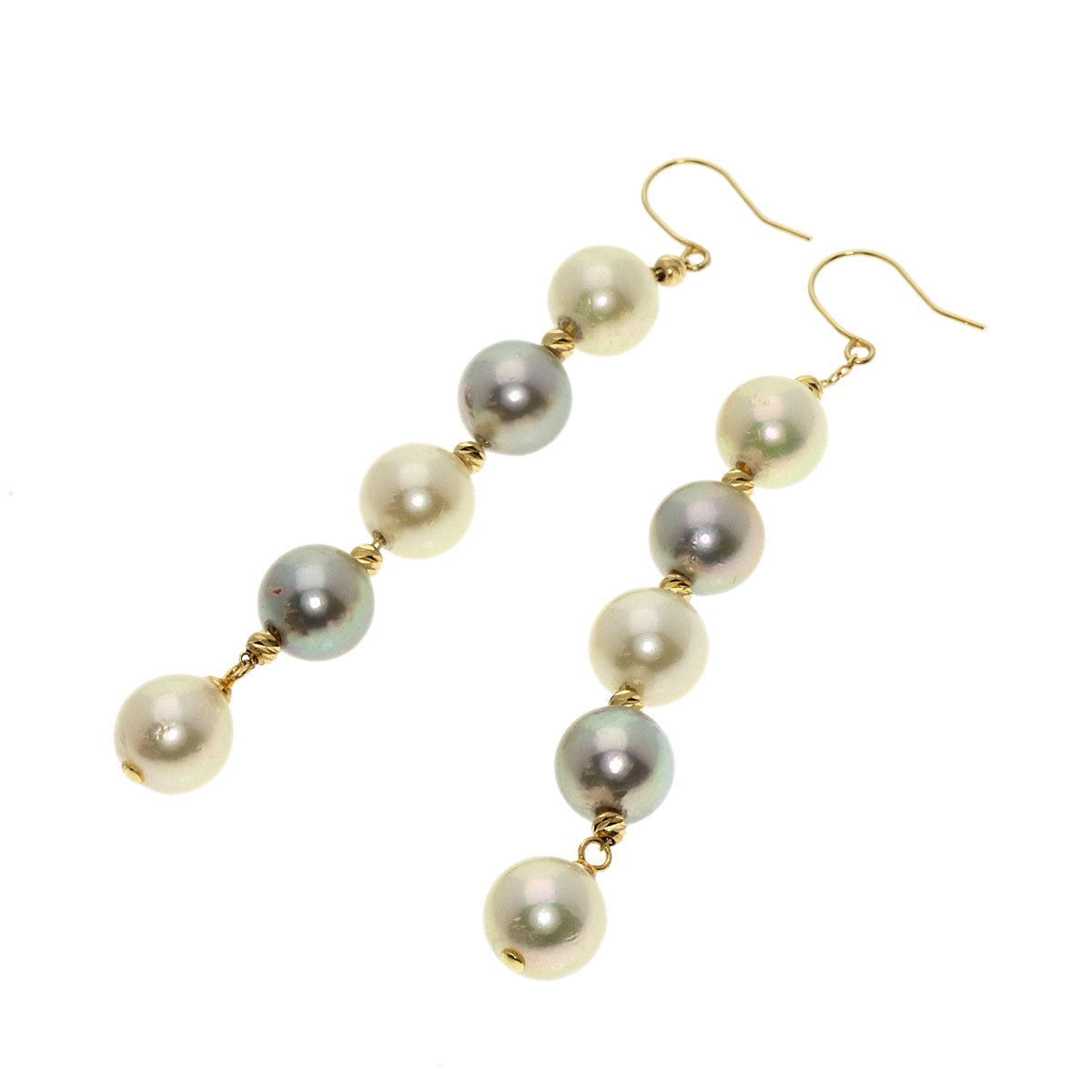 Akoya pearl Pearl earring K18 Yellow Gold  4.9g　Ladies