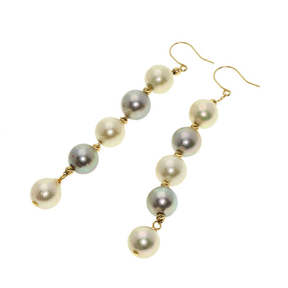 Akoya pearl Pearl earring K18 Yellow Gold  4.9g　Ladies