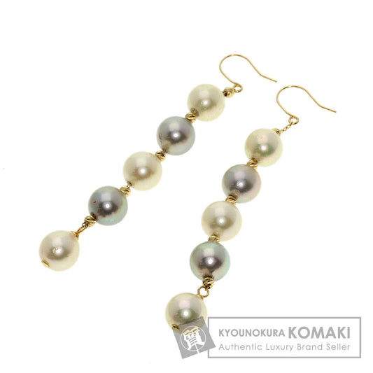 Akoya pearl Pearl earring K18 Yellow Gold  4.9g　Ladies