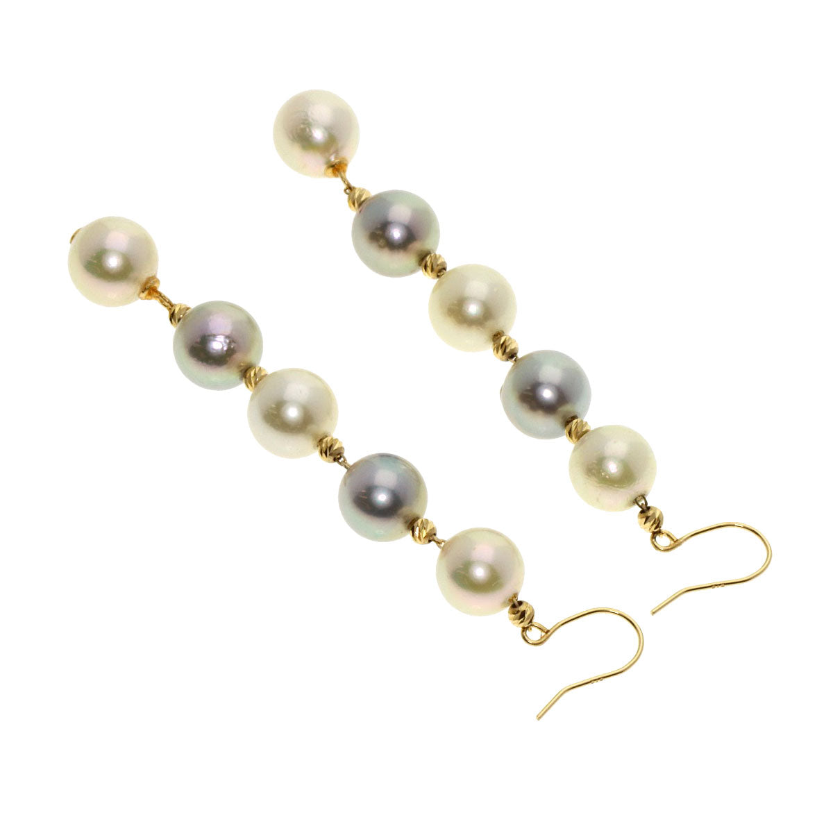 Akoya pearl Pearl earring K18 Yellow Gold  4.9g　Ladies