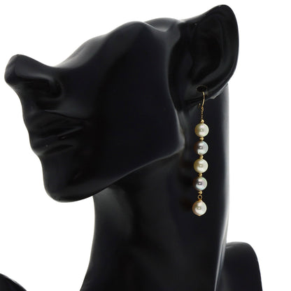 Akoya pearl Pearl earring K18 Yellow Gold  4.9g　Ladies