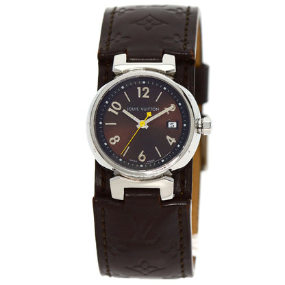 LOUIS VUITTON Tambour Watches Q1211 Stainless Steel/Leather Ladies