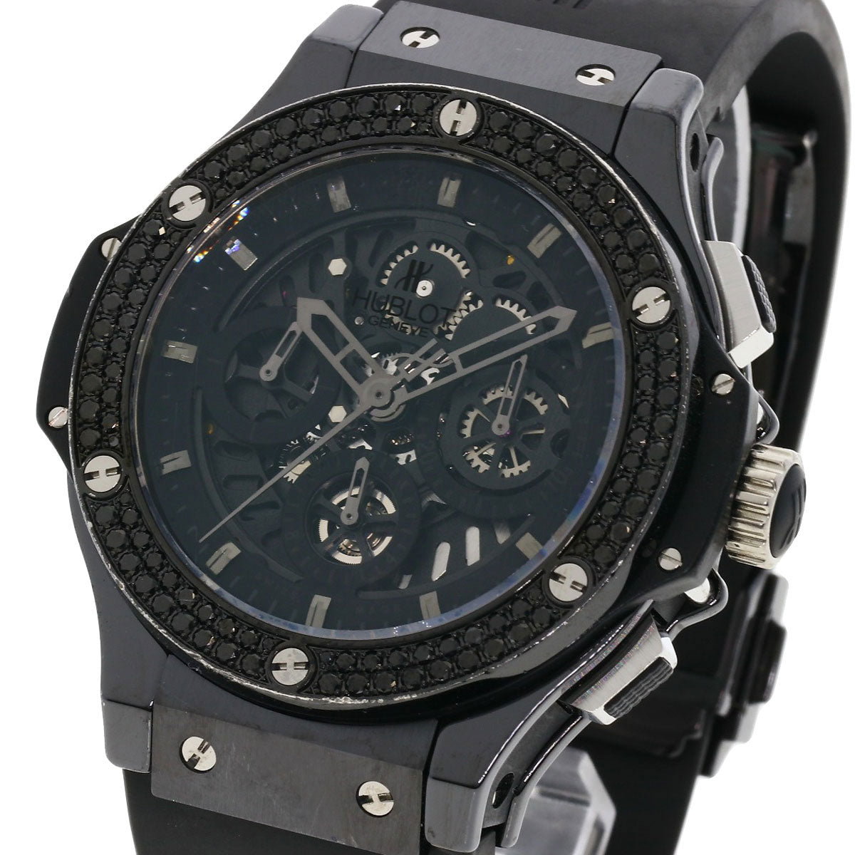 HUBLOT Big Bang Aero Van Black Diamond Watches 310.CV.1110.RX.1110 Ceramic/Rubber mens