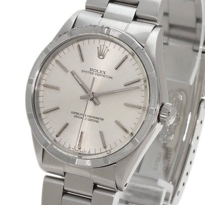 ROLEX Oyster Perpetual 1973 engine turned bezel Watches 1007 Stainless Steel/Stainless Steel mens