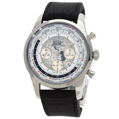 BREITLING Transocean Chronograph Unitime Watches AB0510U0/A790 Stainless Steel/Rubber mens