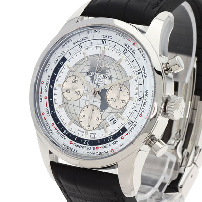 BREITLING Transocean Chronograph Unitime Watches AB0510U0/A790 Stainless Steel/Rubber mens