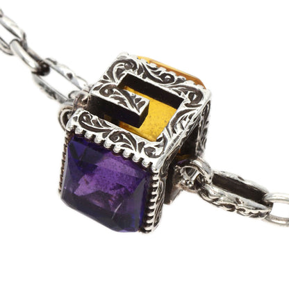 GUCCI   Bracelet Citrin Amethyst #16 Silver Ladies