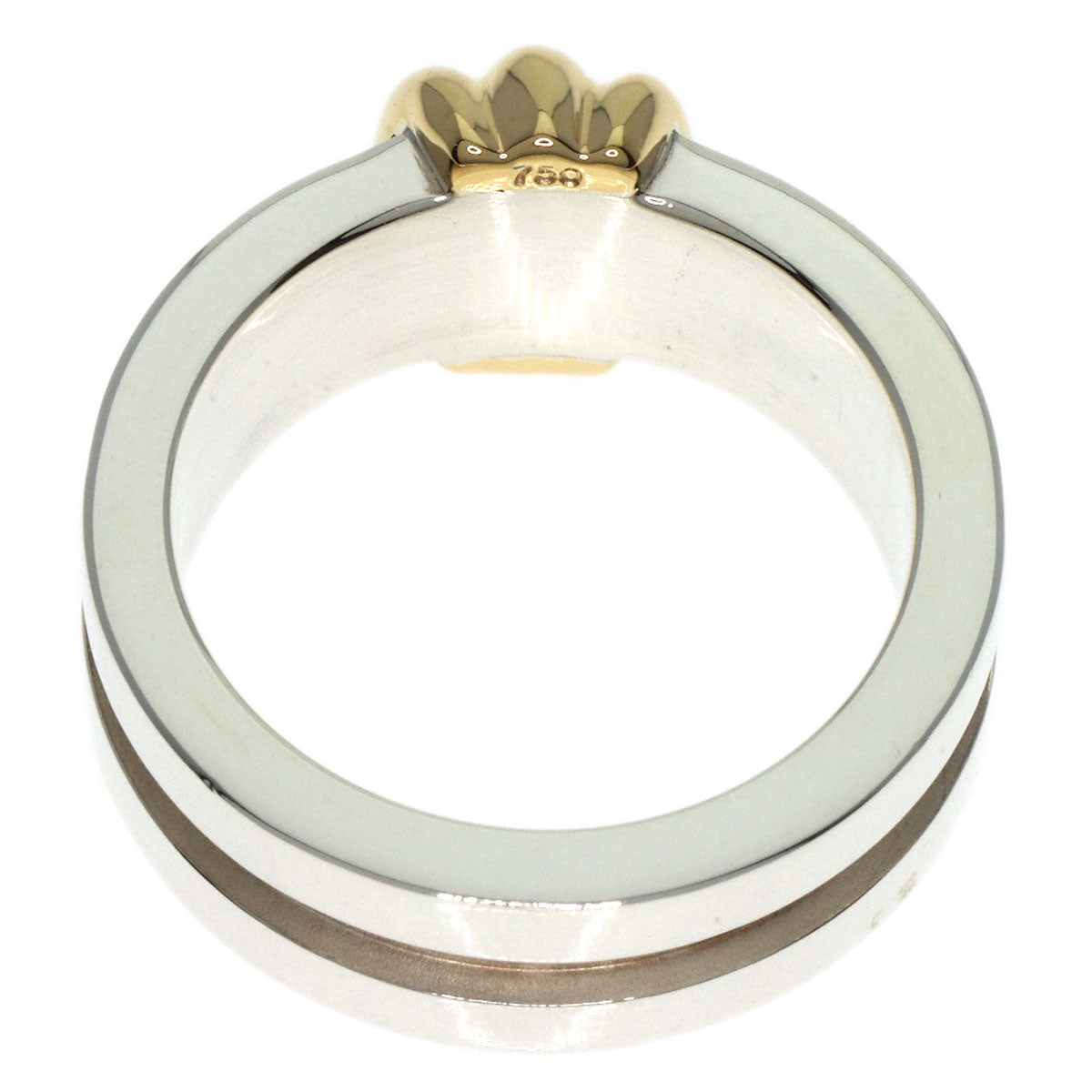 TIFFANY&Co.   Ring Groove Wiz Silver 18K Yellow GoldLadies