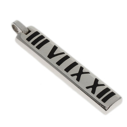 TIFFANY&Co. Atlas Bar Numeric Pendant top Silver Ladies [Used]