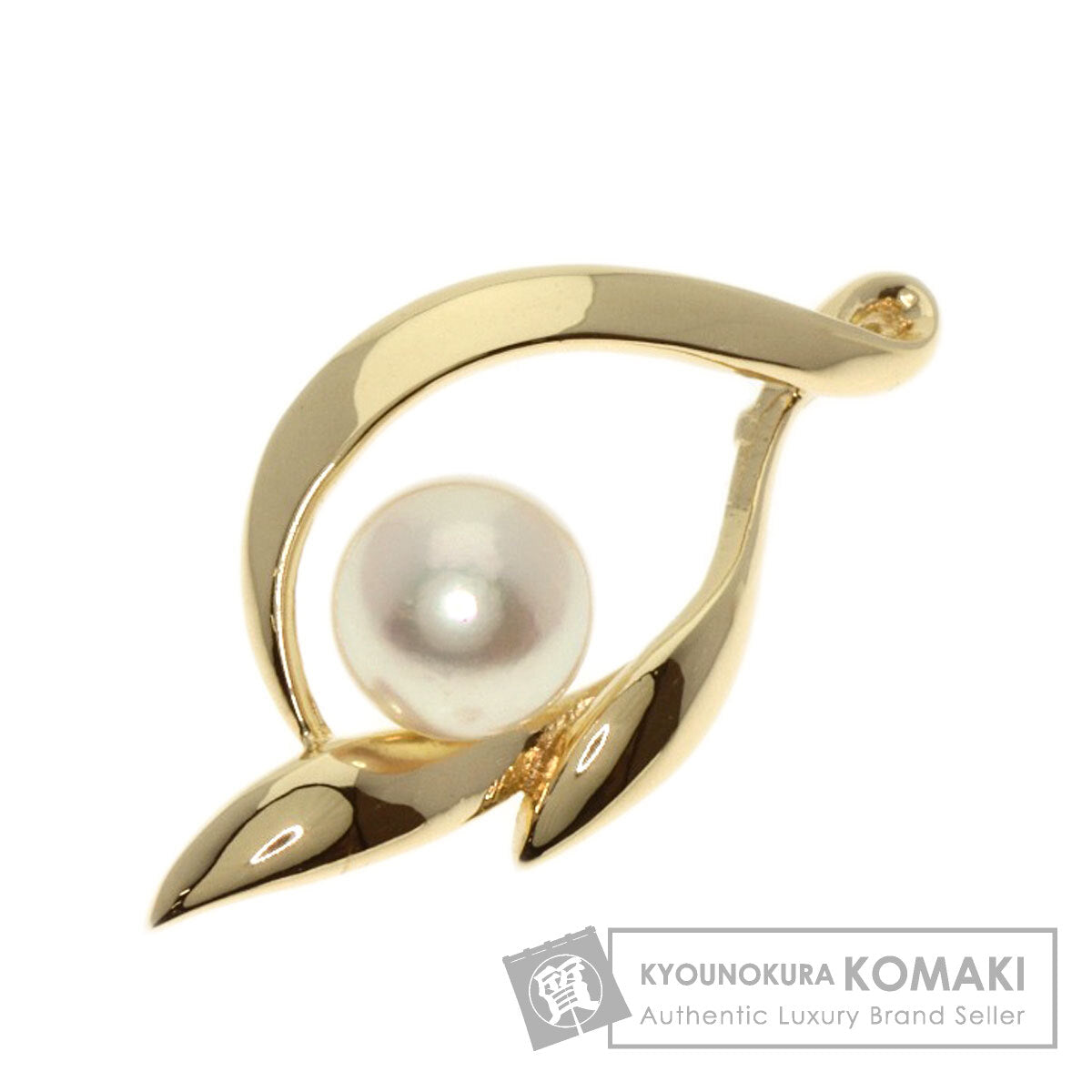 MIKIMOTO   Pendant top Pearl Pearl K14 Yellow Gold Ladies