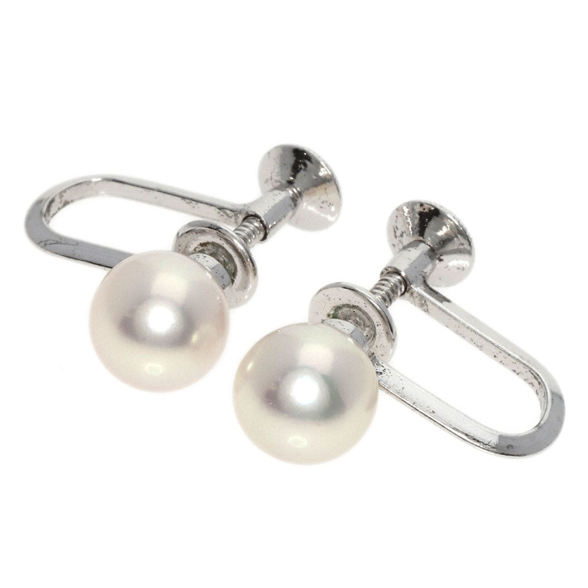 MIKIMOTO   Earring Akoya pearl Pearl Silver Ladies