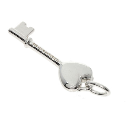 TIFFANY&Co.   Pendant top Heart Key Enamel Charm Silver Ladies