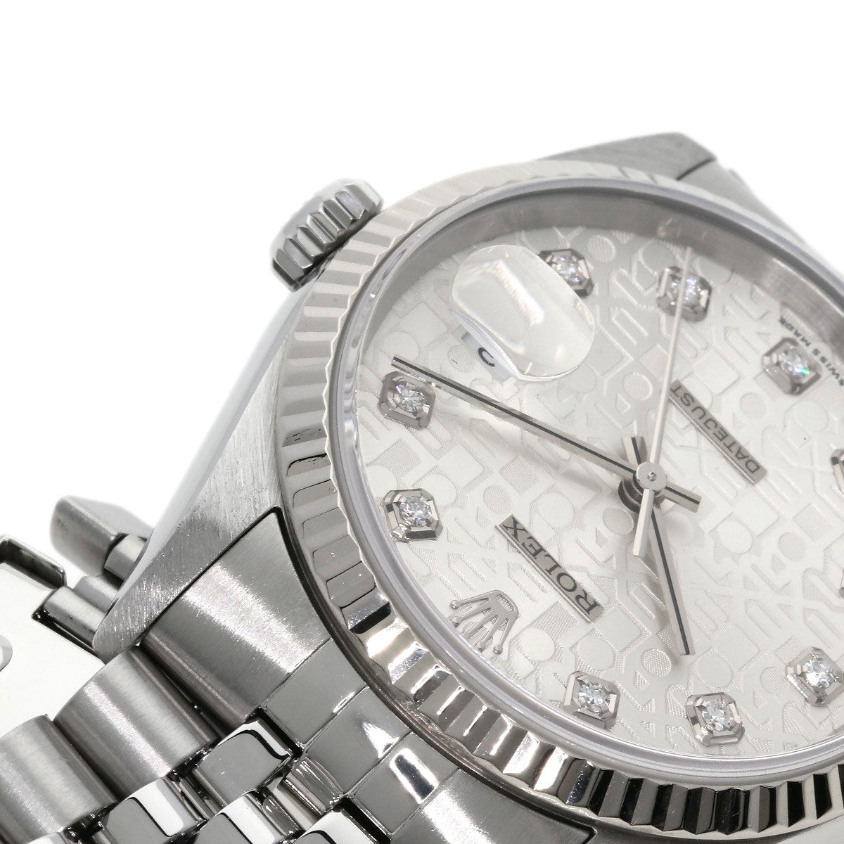 ROLEX DATEJUST 10P Diamond Watches 16234G Stainless Steel/Stainless Steel mens