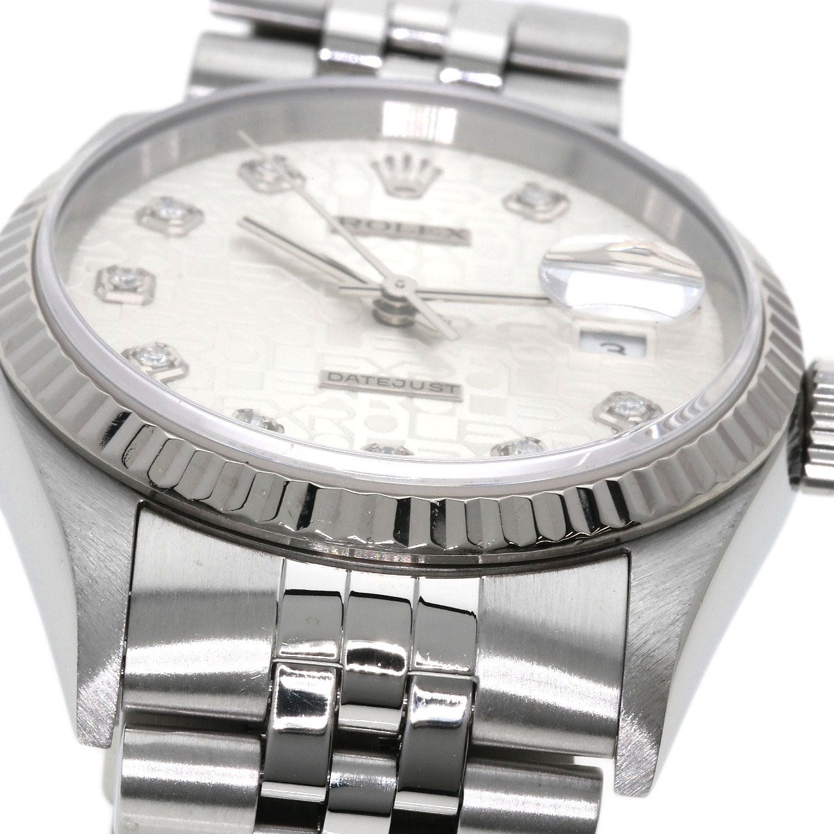 ROLEX DATEJUST 10P Diamond Watches 16234G Stainless Steel/Stainless Steel mens