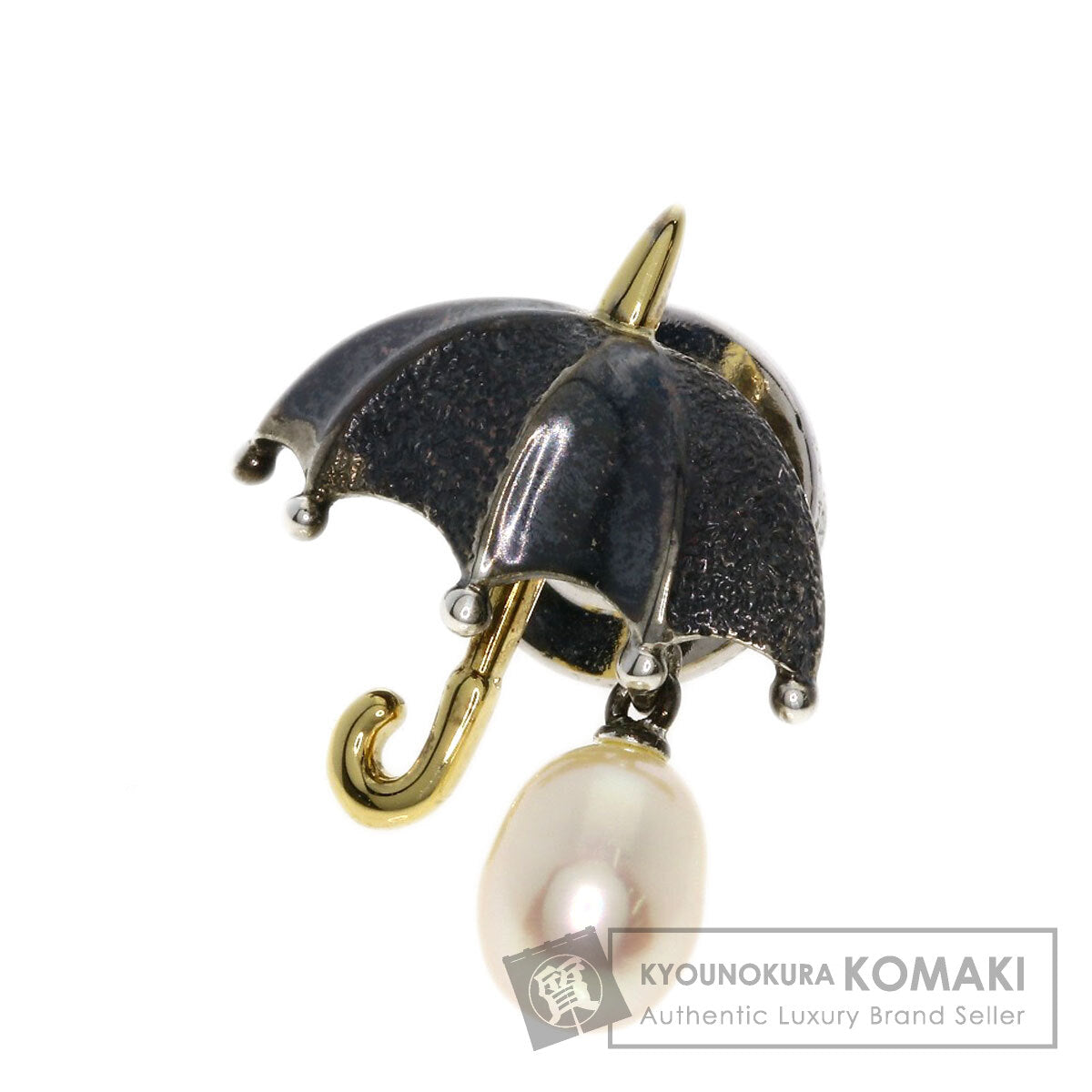 MIKIMOTO   Brooch Pin Brooch Freshwater Pearl Pearl Umbrella Motif Silver 18K Yellow GoldLadies