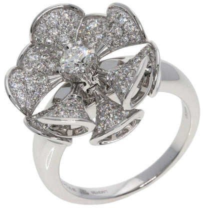 BVLGARI   Ring Diva Dream Flower Motif Diamond K18 White Gold Ladies