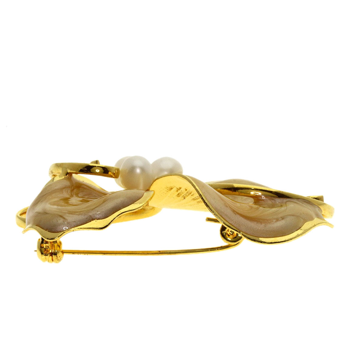 Pearl Pearl Fake Pearl Enamel Brooch 8-piece set Brooch Silver Gold Plated g　Ladies