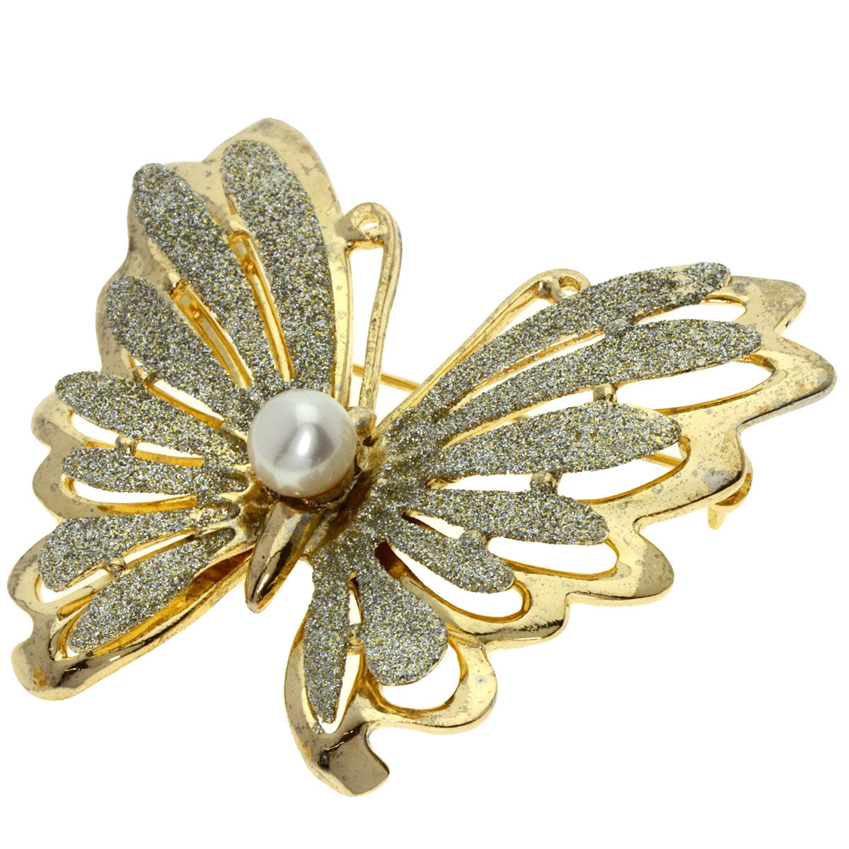 Pearl Pearl Fake Pearl Enamel Brooch 8-piece set Brooch Silver Gold Plated g　Ladies