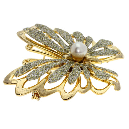 Pearl Pearl Fake Pearl Enamel Brooch 8-piece set Brooch Silver Gold Plated g　Ladies