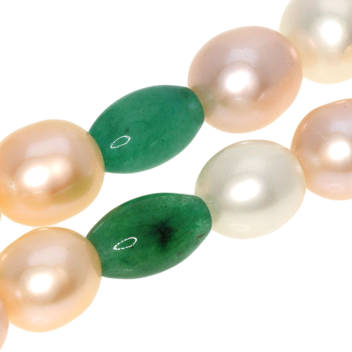 Freshwater Pearl Pearl Aventurine Quartz Necklace Metal 36.1g　Ladies