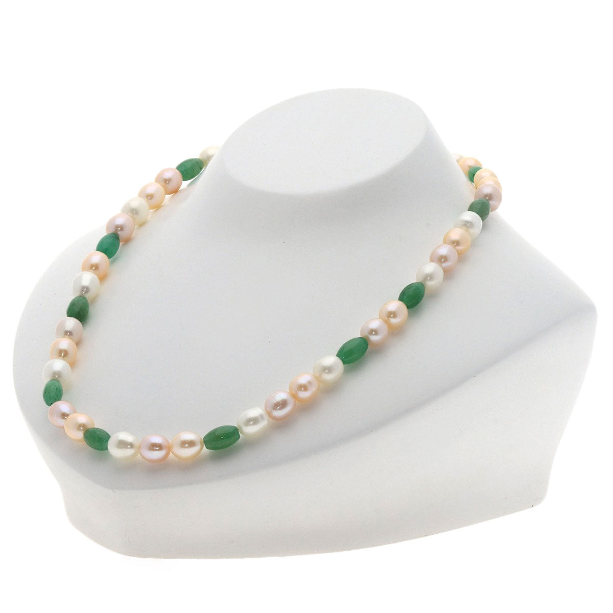 Freshwater Pearl Pearl Aventurine Quartz Necklace Metal  36.1g　Ladies