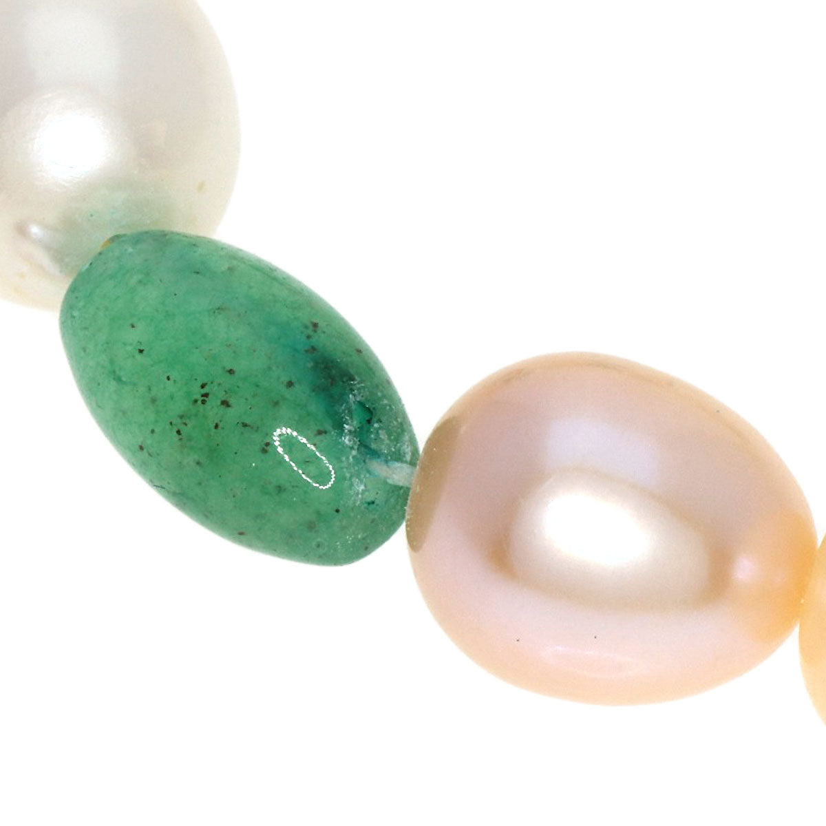 Freshwater Pearl Pearl Aventurine Quartz Necklace Metal 36.1g　Ladies