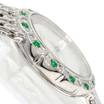 SEIKO CREDOR Emerald Diamond Watches 4N70-0120 K18 White Gold/K18 White Gold Ladies