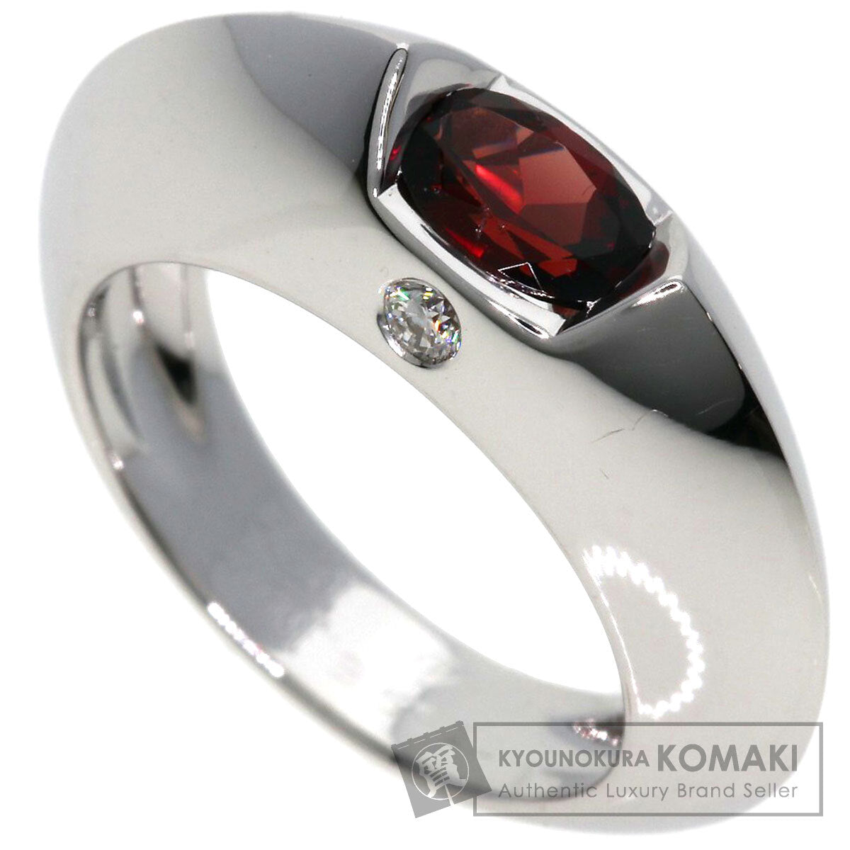 PIAGET   Ring Aura Garnet Diamond #46 K18 White Gold Ladies