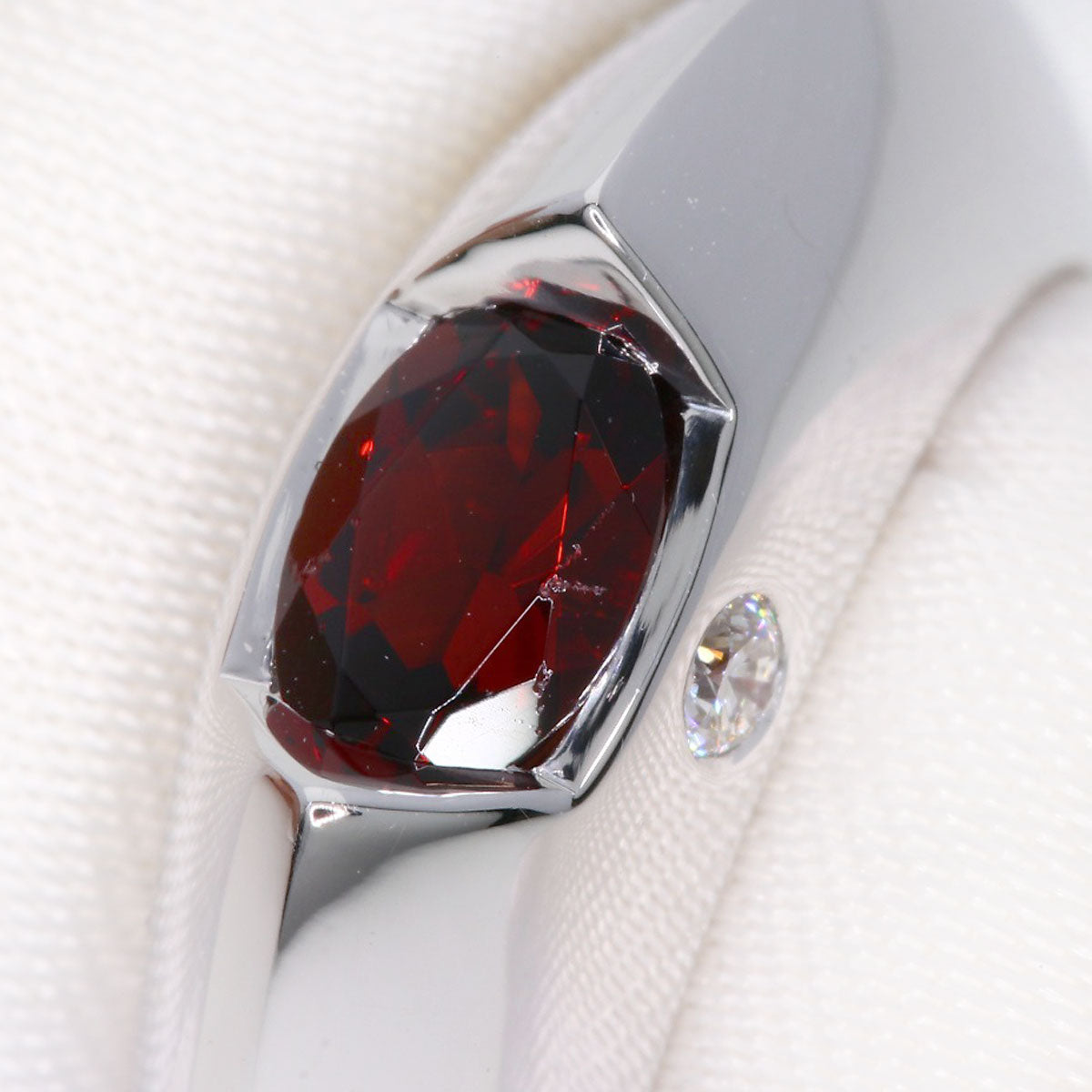 PIAGET   Ring Aura Garnet Diamond #46 K18 White Gold Ladies