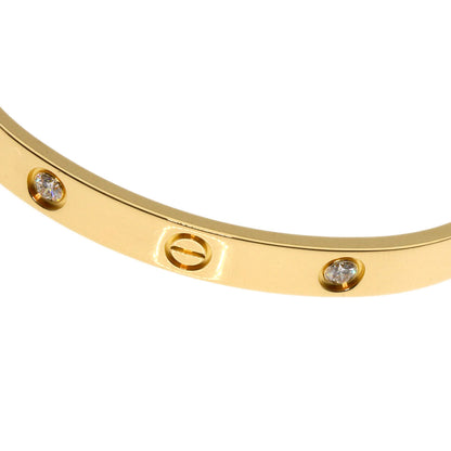 CARTIER   Bracelet LOVE Bracelets Half Diamond with Driver # 17 K18 Yellow Gold Ladies