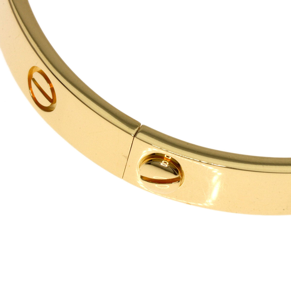 CARTIER   Bracelet LOVE Bracelets Half Diamond with Driver # 17 K18 Yellow Gold Ladies