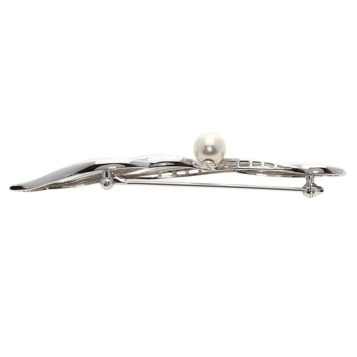 MIKIMOTO   Brooch Akoya Pearl Pearl Diamond K18 White Gold Ladies