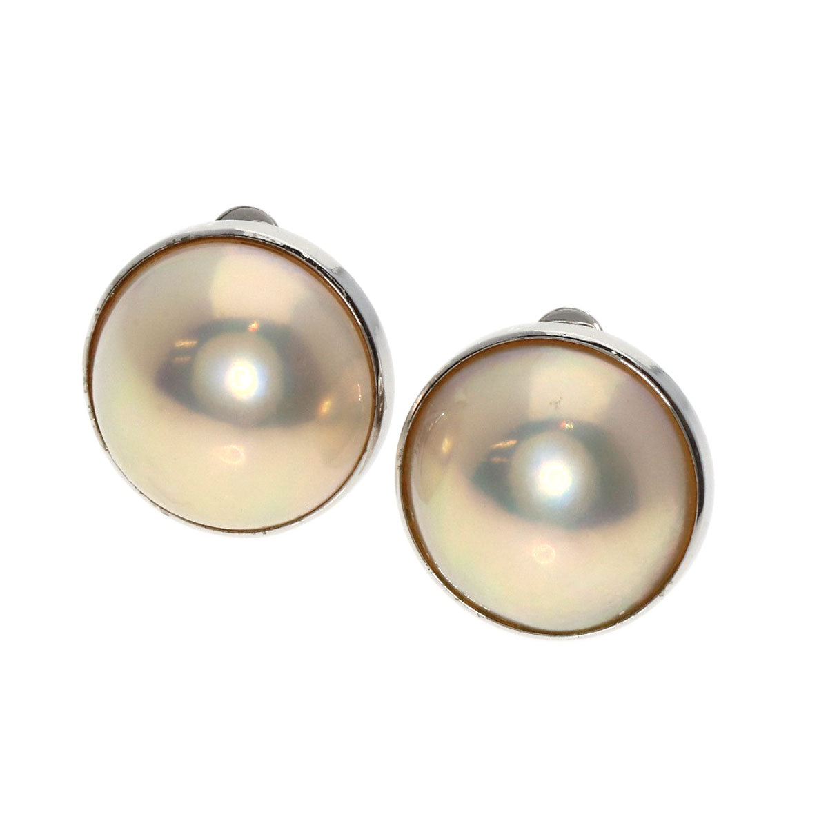 TASAKI   Earring Mabe Pearl Pearl K14 White Gold Ladies