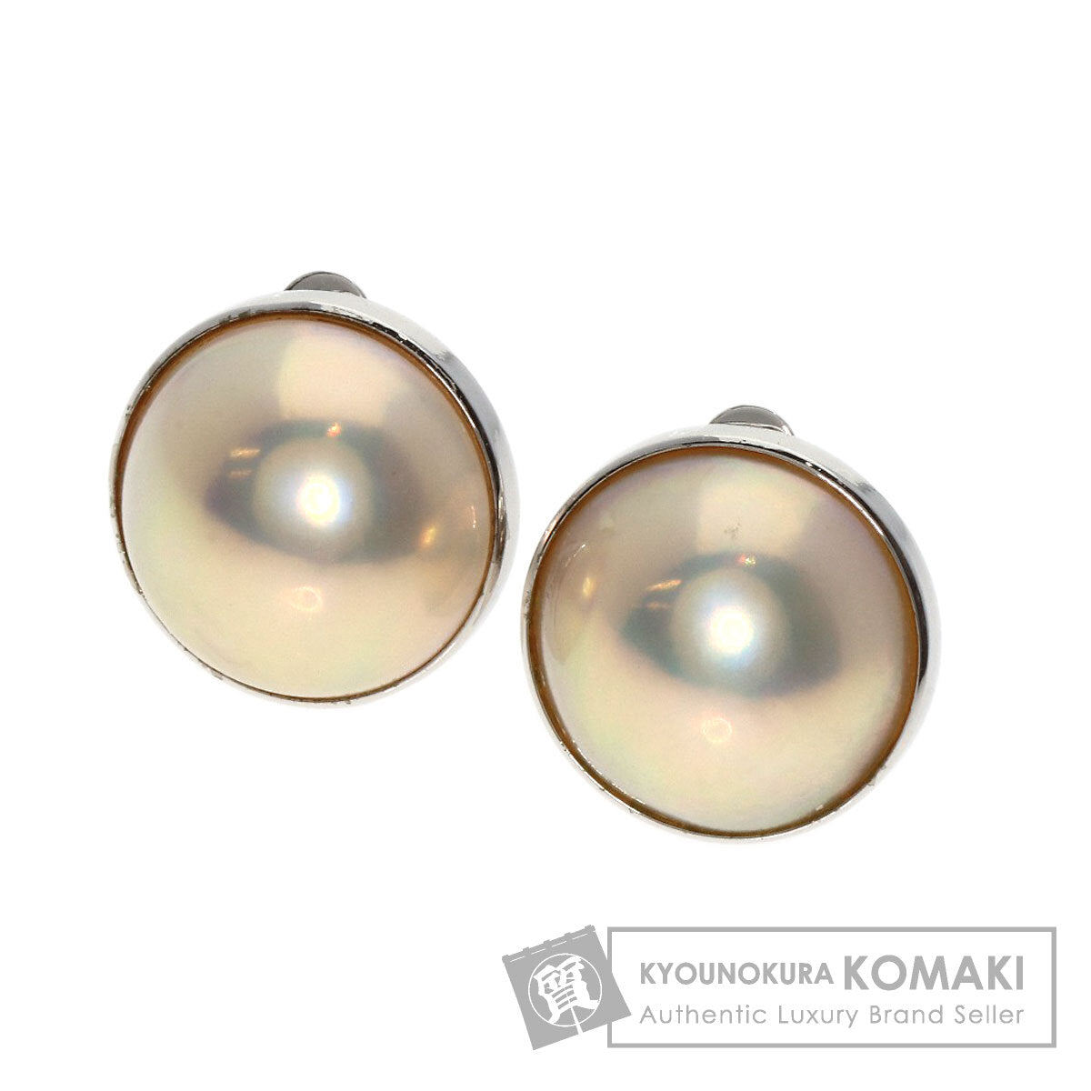 TASAKI   Earring Mabe Pearl Pearl K14 White Gold Ladies