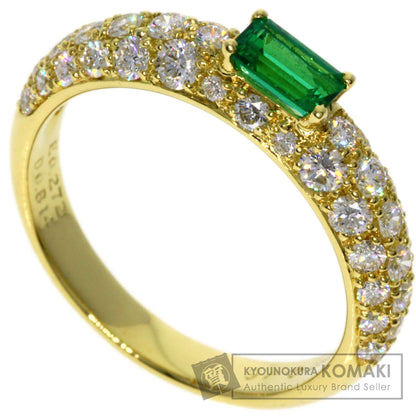 Gimel   Ring Emerald Diamond K18 Yellow Gold Ladies