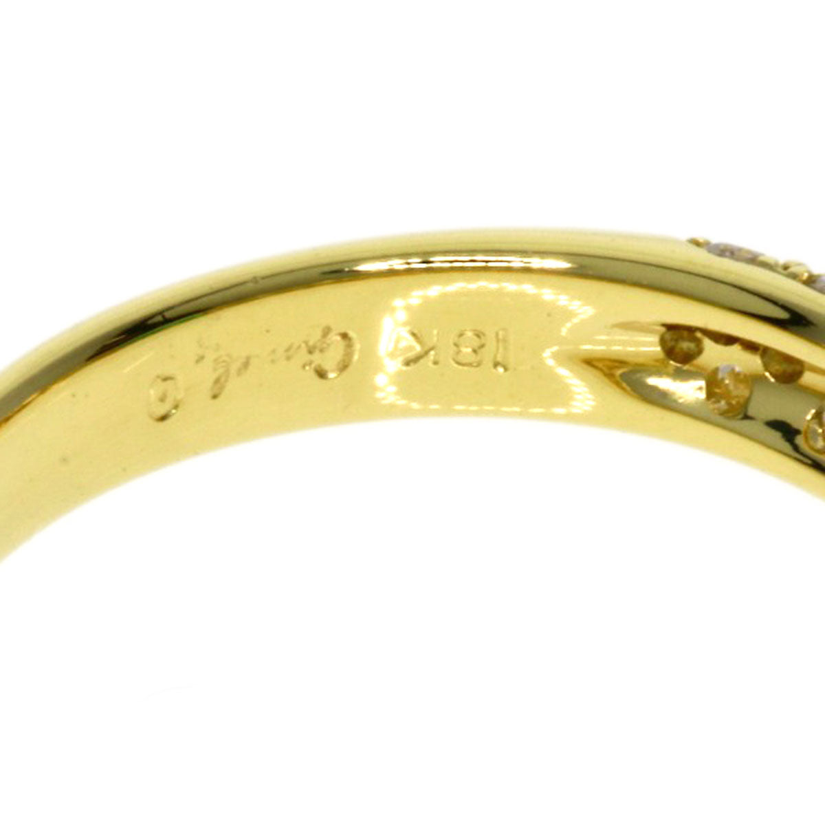 Gimel   Ring Emerald Diamond K18 Yellow Gold Ladies