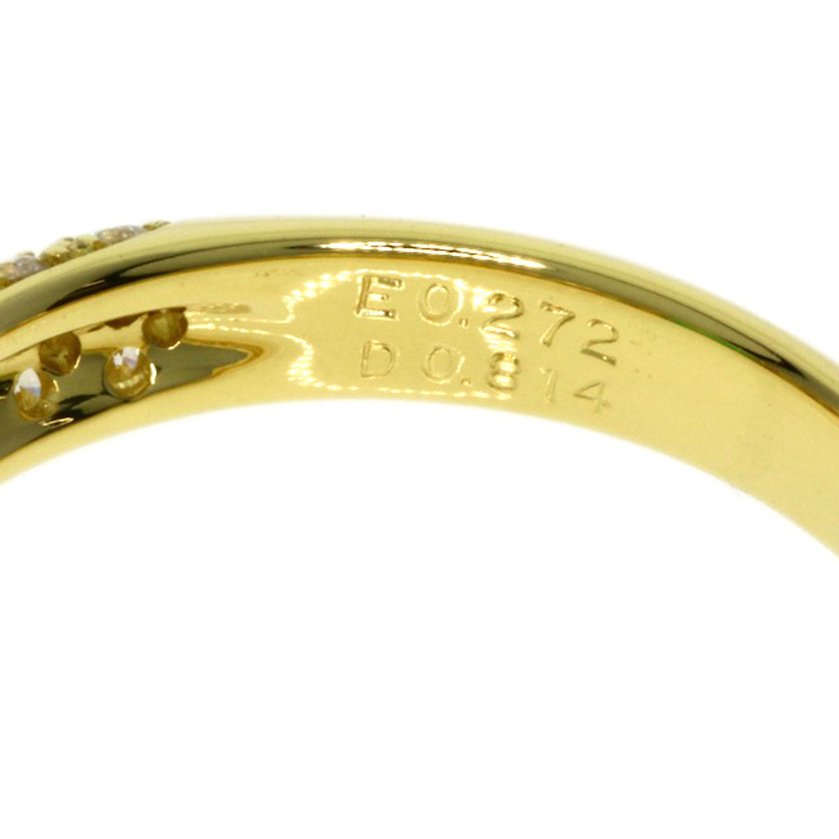 Gimel   Ring Emerald Diamond K18 Yellow Gold Ladies