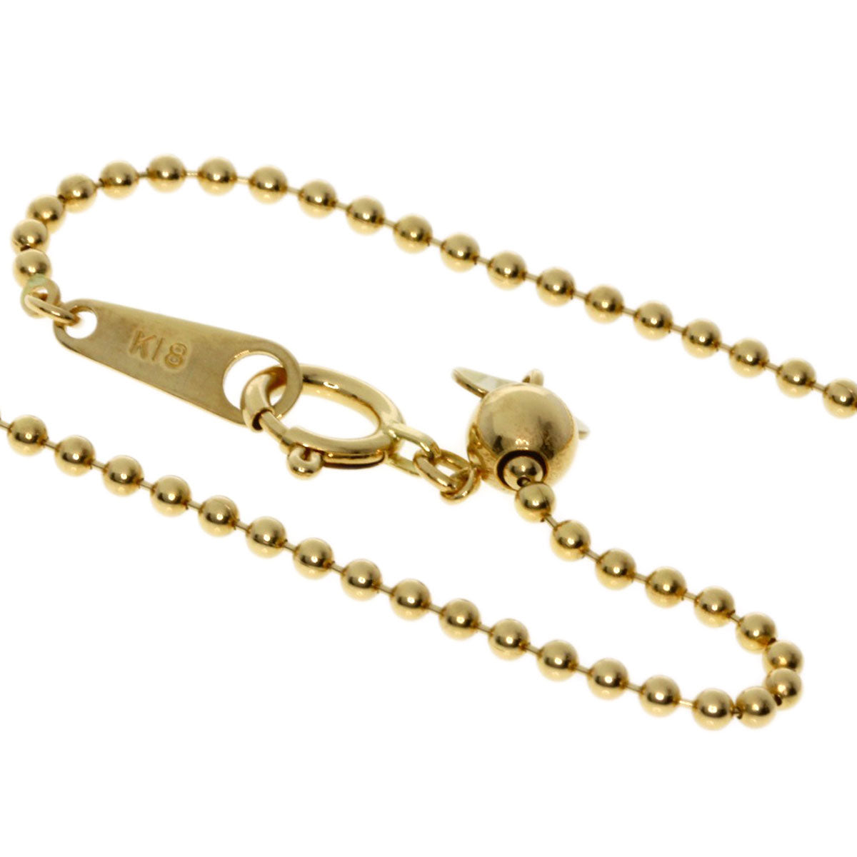 MASRIERA Enamel Diamond Pearl Pearl Necklace K18 Yellow Gold Ladies [Used]