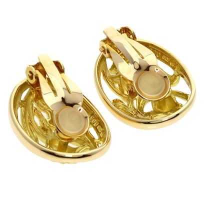 TASAKI   Earring Tulip motif Diamond K18 Yellow Gold Ladies