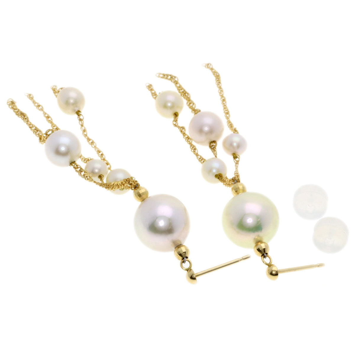 Akoya pearl Pearl earring K18 Yellow Gold  3.6g　Ladies