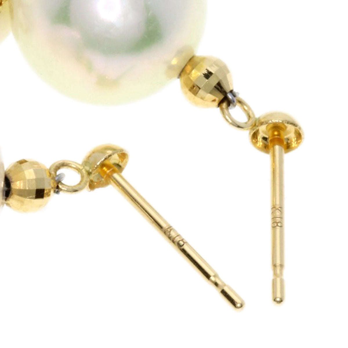 Akoya pearl Pearl earring K18 Yellow Gold  3.6g　Ladies