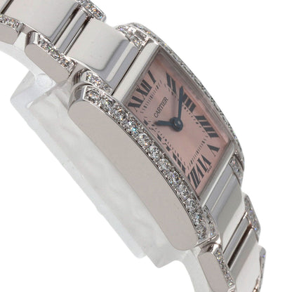 CARTIER Tank Francaise SM Diamond Watches WE1002SF K18 White Gold/K18WGxDiamond Ladies