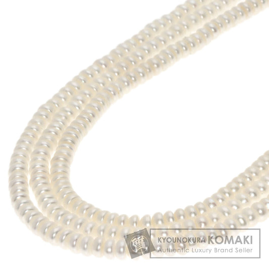 Freshwater Pearl Pearl 3 reams Necklace Metal 37.6g　Ladies